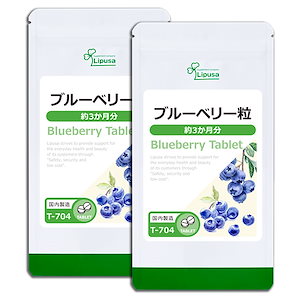 ブルーベリー粒 約3か月分2袋 T-704-2 サプリ 健康食品 45g(125mg 360粒) 2袋