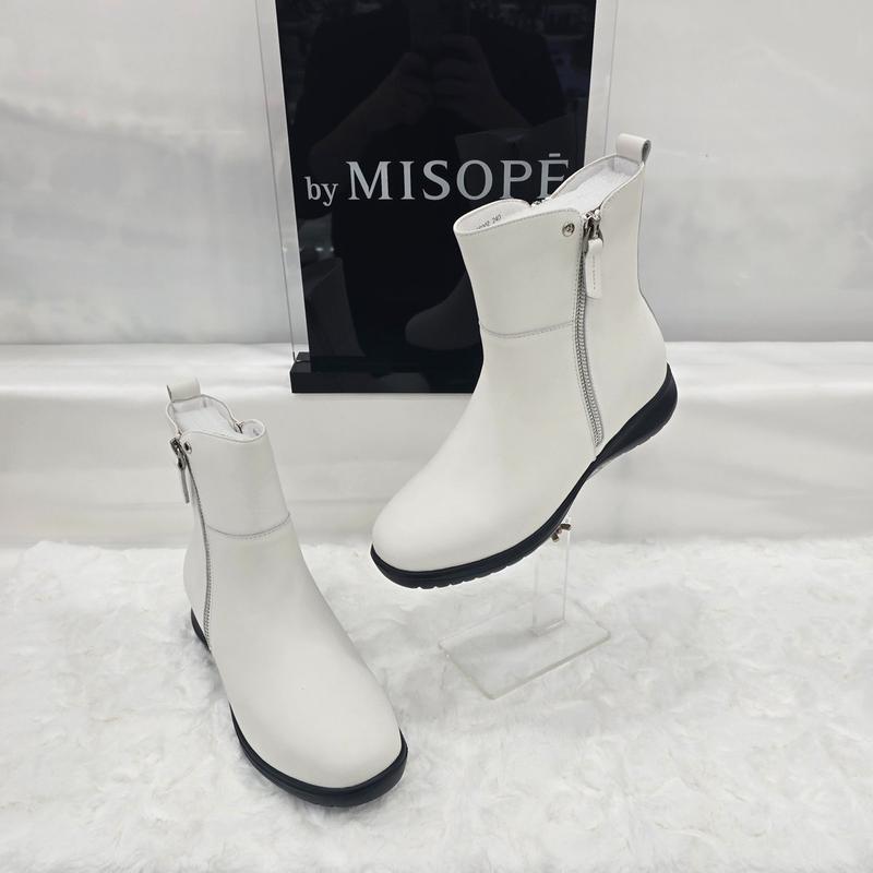 By 女性 フェイクファー裏地 アンクルブーツ 612HT446YT002 WHITE 1 JJ