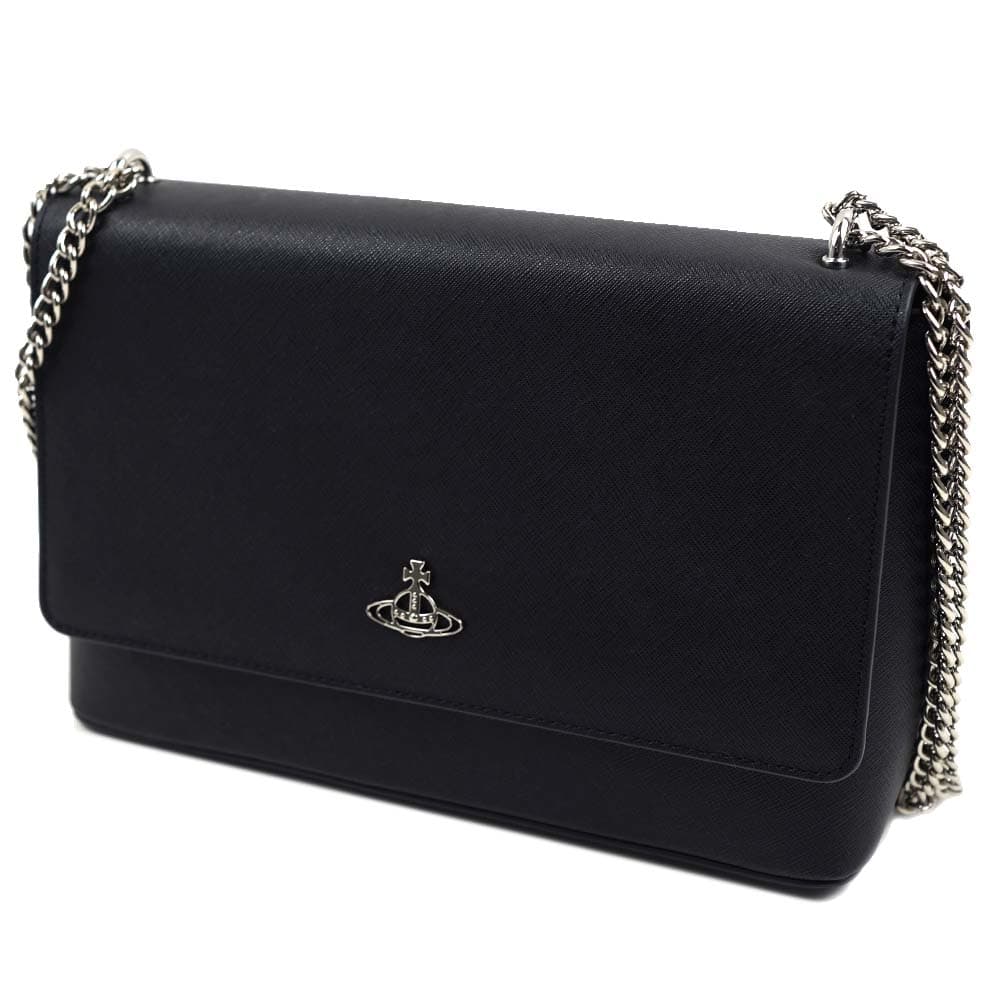 ヴィヴィアンウエストウッド ショルダーバッグ 肩掛け ブラック SM FLAP CLUTCH Vivienne Westwood 41020025-L002Z-N401