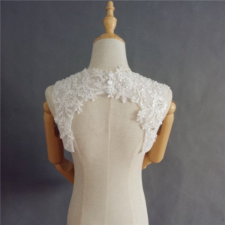 ウエディングボレロ レース ブライダル 結婚式 花嫁 挙式 ウエディング小物 二次会 ウェディングドレスアレンジ お色直し 披露宴 前撮り 付け襟 付け袖