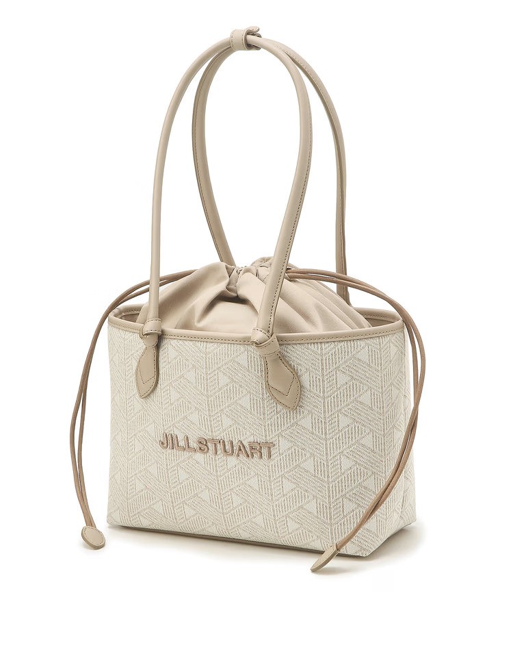 レディース ベージュ ジャカード ショッパーバッグ JABA2F372I2