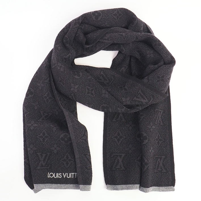 【新品同様】ルイ ヴィトン マフラー マイモノグラムエクリプス 【マフラー】