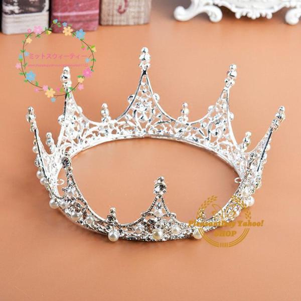 ティアラ ヘッドドレス ヘアアクセサリー ウェディング アクセサリー 髪飾り パール 結婚式 二次会 挙式 花嫁 ステージ衣装 カシャ クラウン 王冠 姫系 5,121円