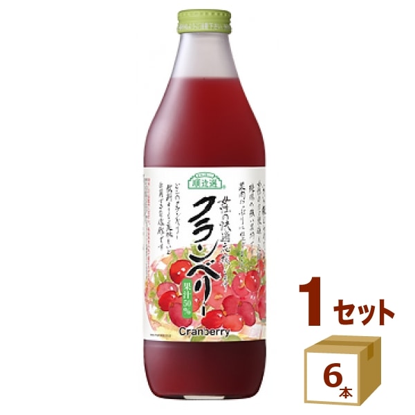 マルカイ 順造選 クランベリー 瓶 ジュース 1L 1000ml×6本 飲料 5,424円
