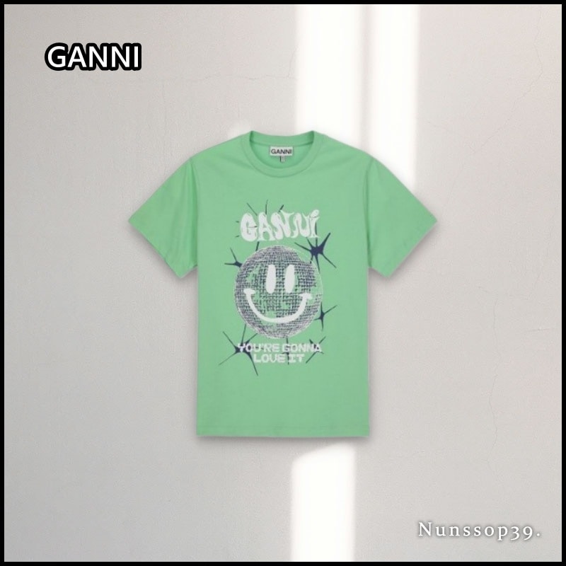 【GANNI】SMILEY RELAXED T-SHIRT (T3359 484)