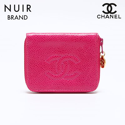 CHANEL コインケース ピンク レザー