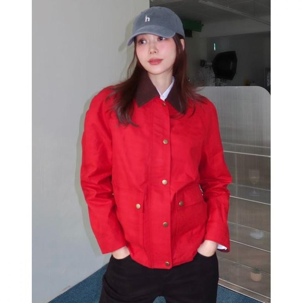 [ヘッジスレディース] 25SS ハンティングジャケットレッド HSJU5A102R2
