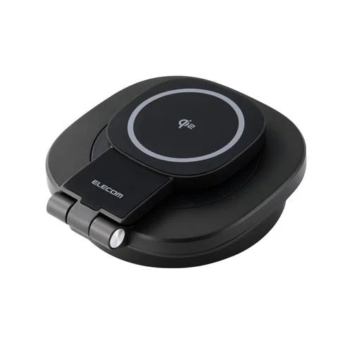 エレコム DST-Q041BPBK ドッキングステーション Qi2 15Wワイヤレス充電 4in1 USB 3.2 Gen1 5Gbps Windows Mac 対応 ブラック