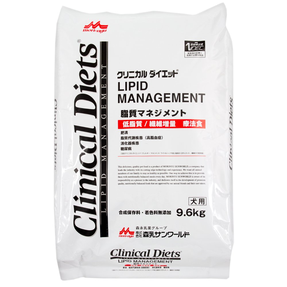 森乳サンワールド　クリニカルダイエット　脂質マネジメント　９．６ｋｇ　療法食　ＣＲＣ45―12―90―30―00