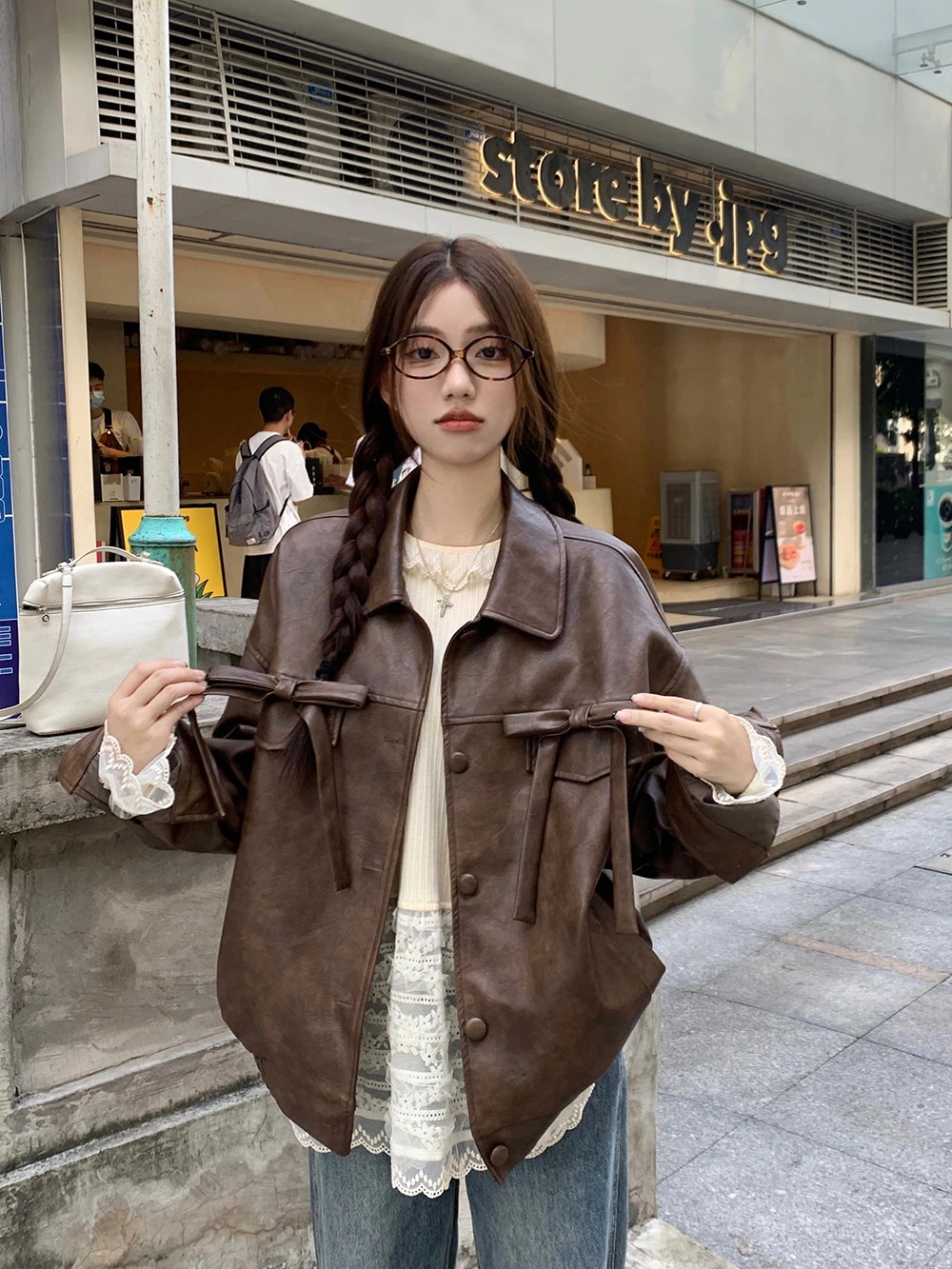 2024秋冬 長袖 ジャケット かわいい 韓国 ショート アウター 羽織り合成レディースフェイクコーデカジュアルシルエットゆったりファッション系サイズ 色っぽ 女っぽきれいめ開襟大人