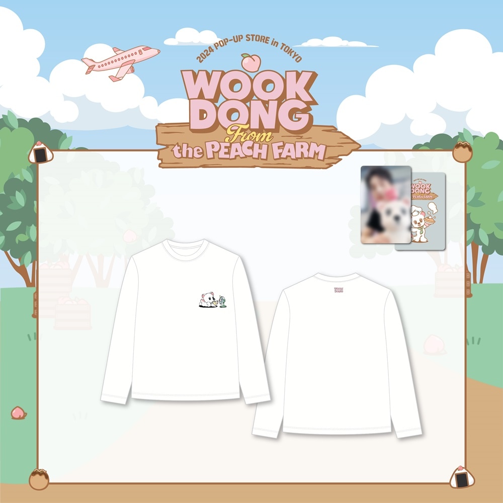 [公式] LEEDONGWOOK x WOOKDONG POP-UP STORE [THE PEACH FARM] Official LONG SLEEVE T-SHIRT