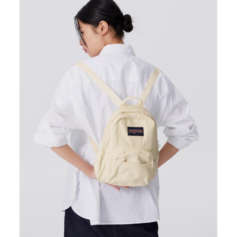 jansport Half Pint Corduroy Mini Backpack COCONUT JS0A3C
