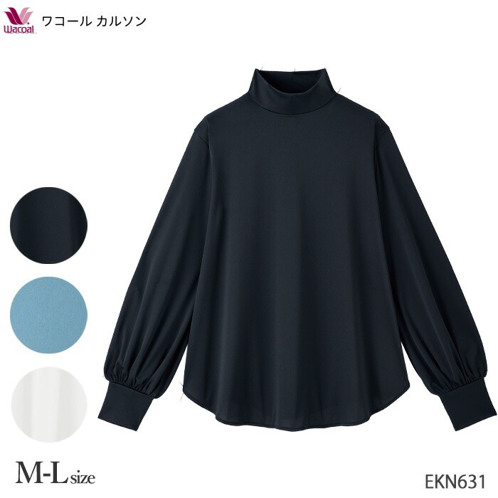 ワコール Wacoal ワコールカルソン シンプルな無地のＴブラウス 長袖 (M-Lサイズ) カルソン アウター トップス ギフト EKN631 【S】