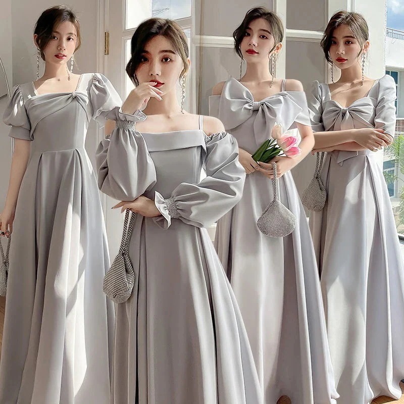 ワンピースドレスウェディングドレスレディースブライズメイドドレスパーティー結婚式ドレスお呼ばれ中長さ 二次会　演奏会　発表会ワンピパーティードレスキャバドレス