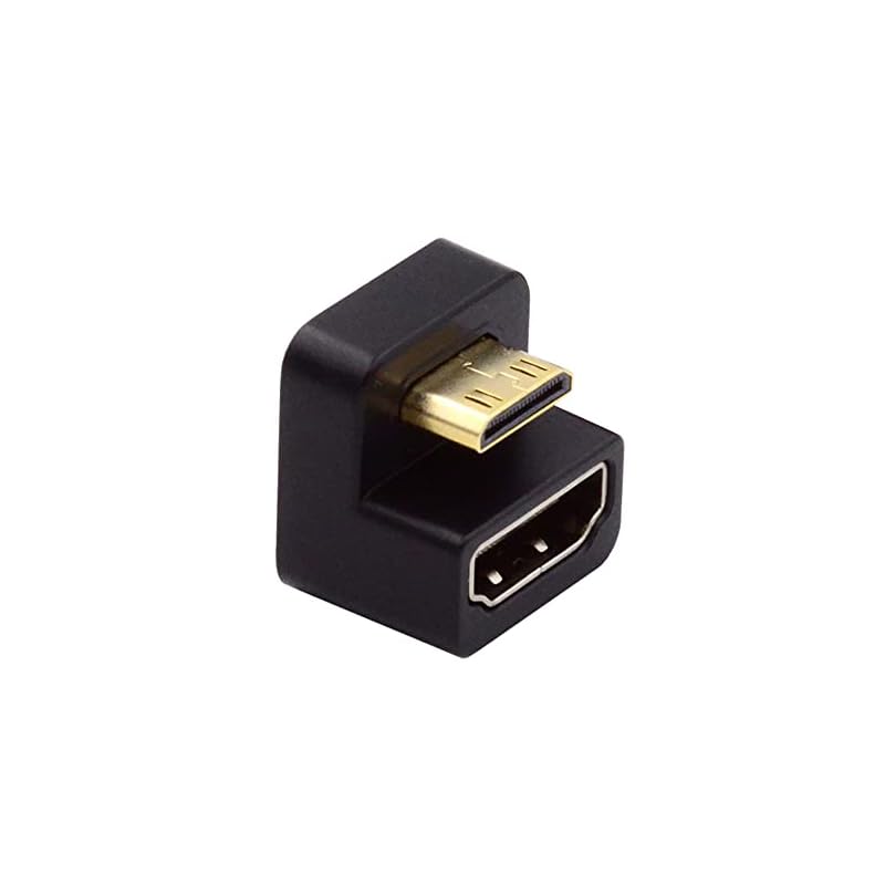 cablecc 360度上向き U字型 バックアングル ミニ HDMI 1.4 オス - HDMI メス 延長アダプター コンバーター