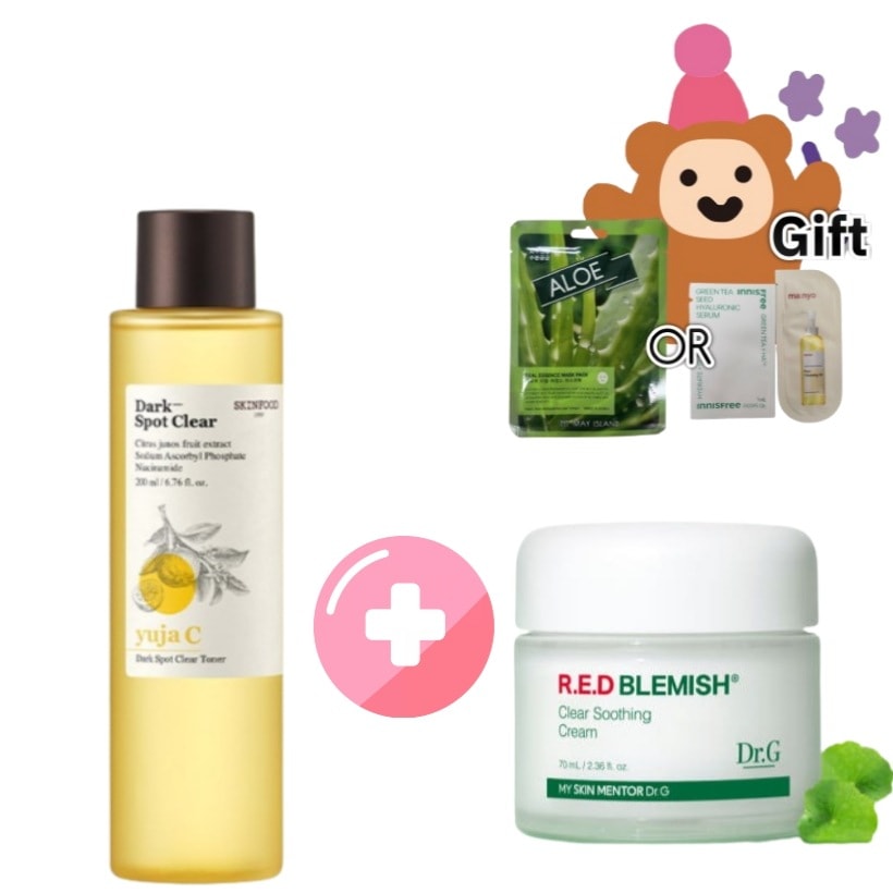 ドクタージレッド ブレミッシュ クリア スージング クリーム 70ml (つぼ型) 鎮静水分 ゆずC くすみ 晴れ トナー 200ML [韓国化粧品最高の組み合わせ] 7,580円