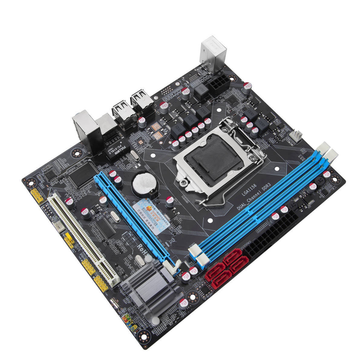HUANANZHI P55 Motherboard Dual Channel DDR3 Memory USB2.0 PCI-E M-ATX Desktop Motherboard for