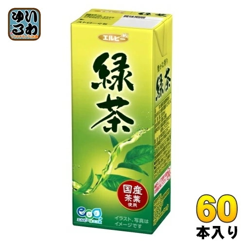 エルビー 緑茶 200ml 紙パック 60本 (30本入×2 まとめ買い) お茶 緑茶 グリーンティー 5,248円