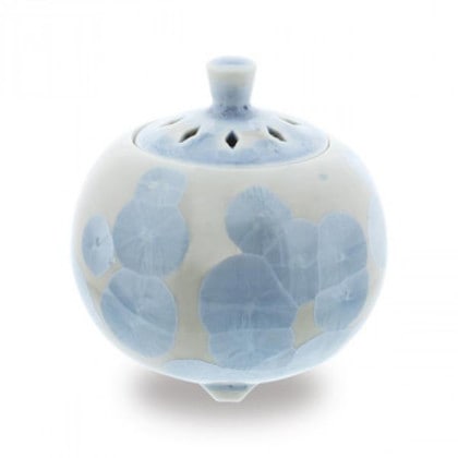 日本香堂 香炉 京華釉 銀藤 京焼・清水焼 79688