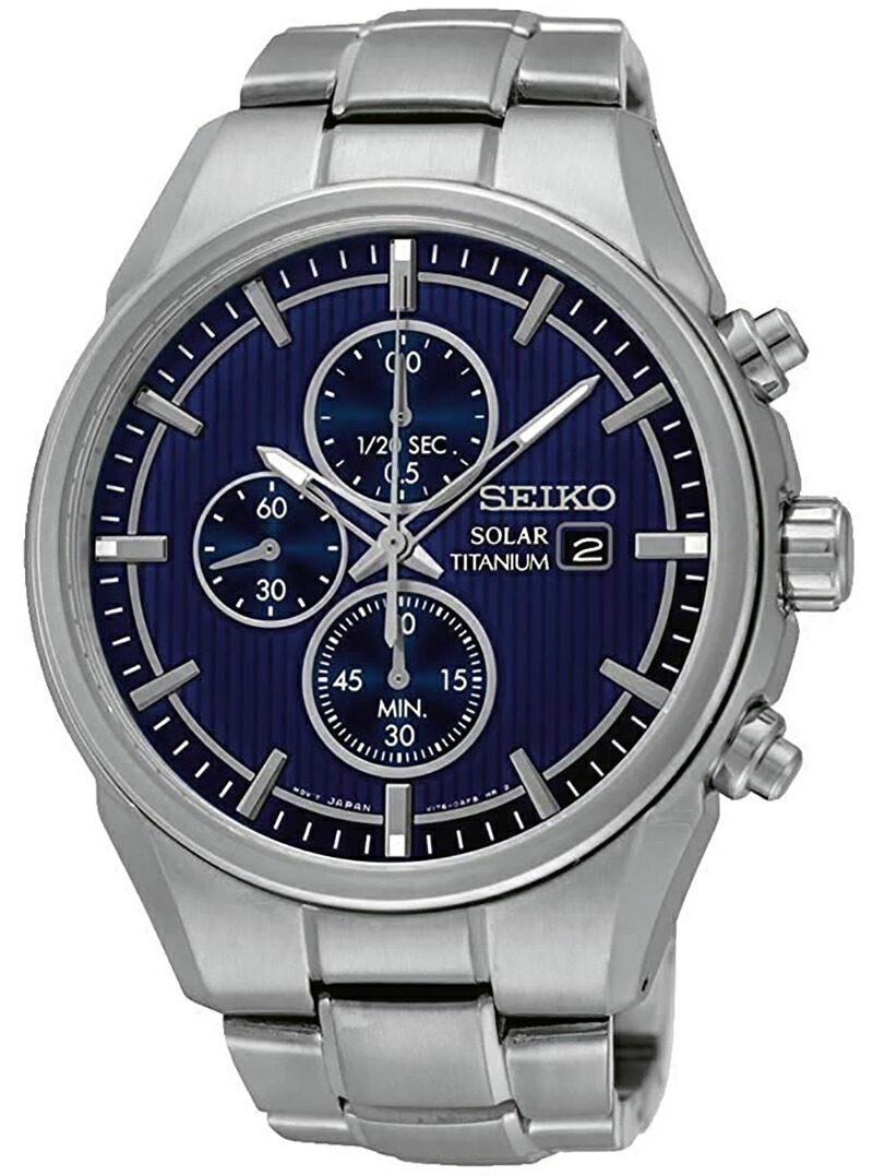 [10年保証] [生産終了 希少人気海外モデル] SEIKO SSC365P1 [セイコーインポート] セイコー ソーラー クオーツ チタン クロノグラフ 100m防水 [逆輸入モデル]