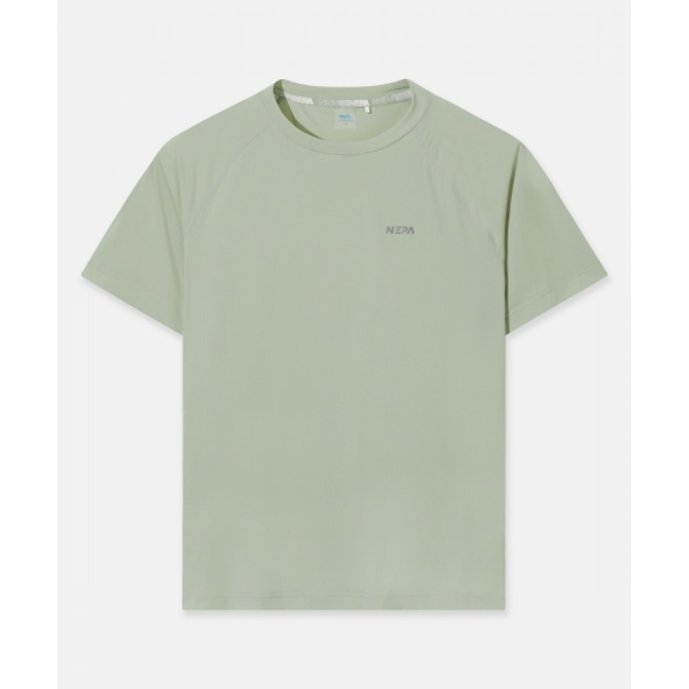 NEPA 7M35322 メンズアイステックシェルトリコット半袖ラウンド T シャツ