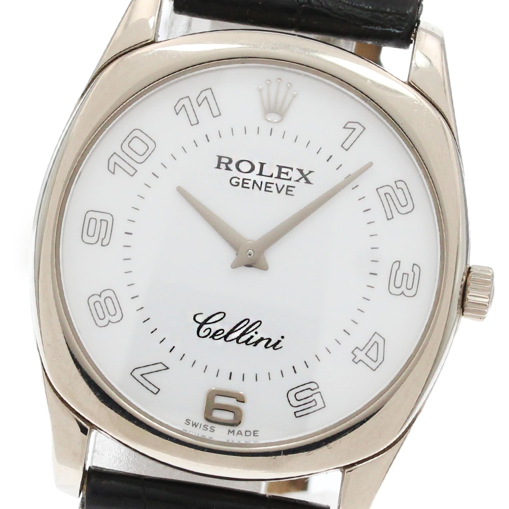 ロレックス ROLEX 4233 チェリーニ K18WG Cal.1602 手巻き メンズ 保証書付き_870254【中古】