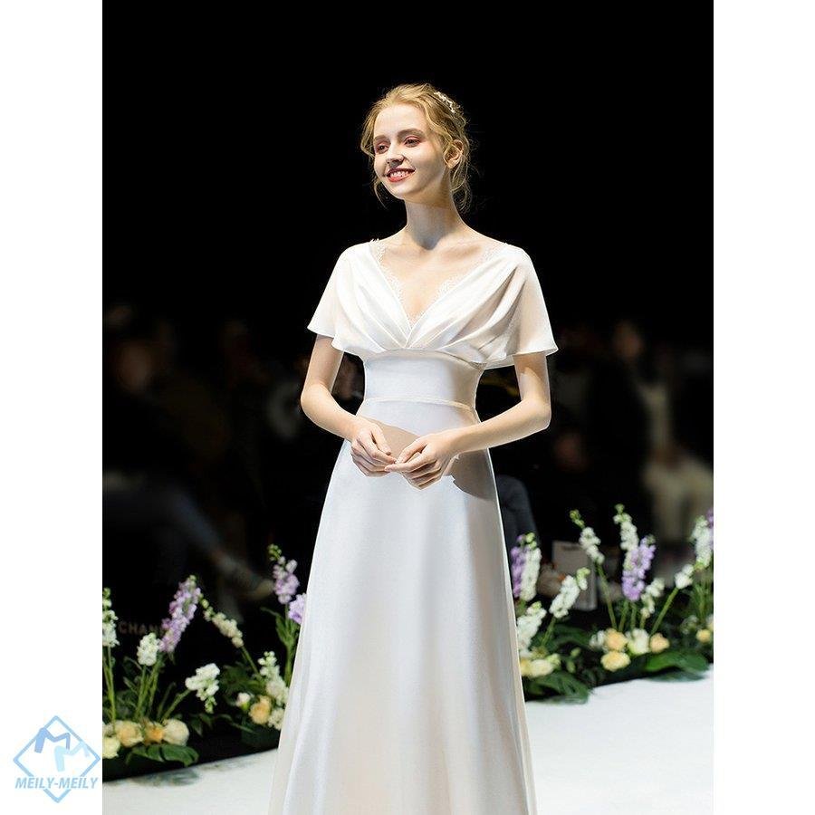 ウェディングドレス 白 二次会 花嫁 カラードレス ギリシャ風 ワンピース ロングドレス 結婚式 海