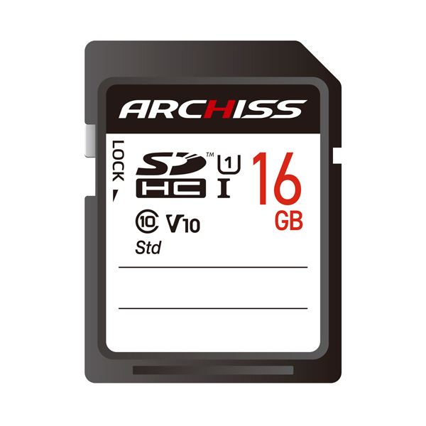 （まとめ） アーキスSDHCカード UHS-1 CLASS10 紙パッケージ 16GB AS-016GSD-SU1 1枚 [x5セット]