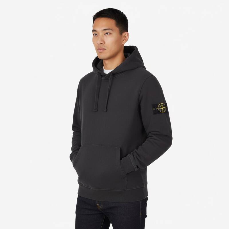 ストーンアイランド ブラッシュド フーディ Tシャツ リードグレー メンズ 811560820 V0062