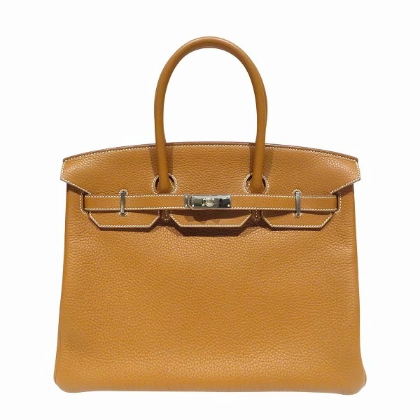 エルメス バーキン35 T刻印 トリヨン ゴールド バッグ ハンドバッグ レディース【中古】