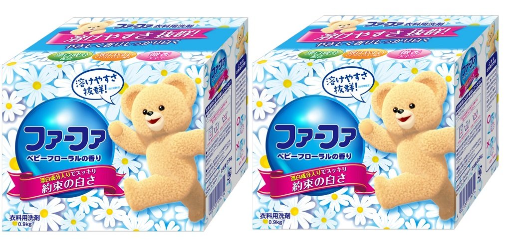 【まとめ買い】NSファーファ・ジャパン コンパクト粉末洗剤 洗濯用 ベビーフローラル 900g ×2個