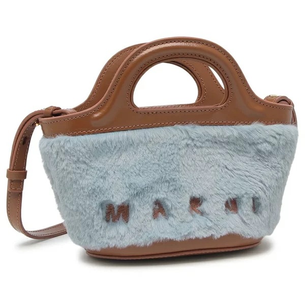 ハンドバッグ ショルダーバッグ トロピカリア マイクロバッグ フェイクファー ブルー レディース BMMP0067U0 P8681 00B26