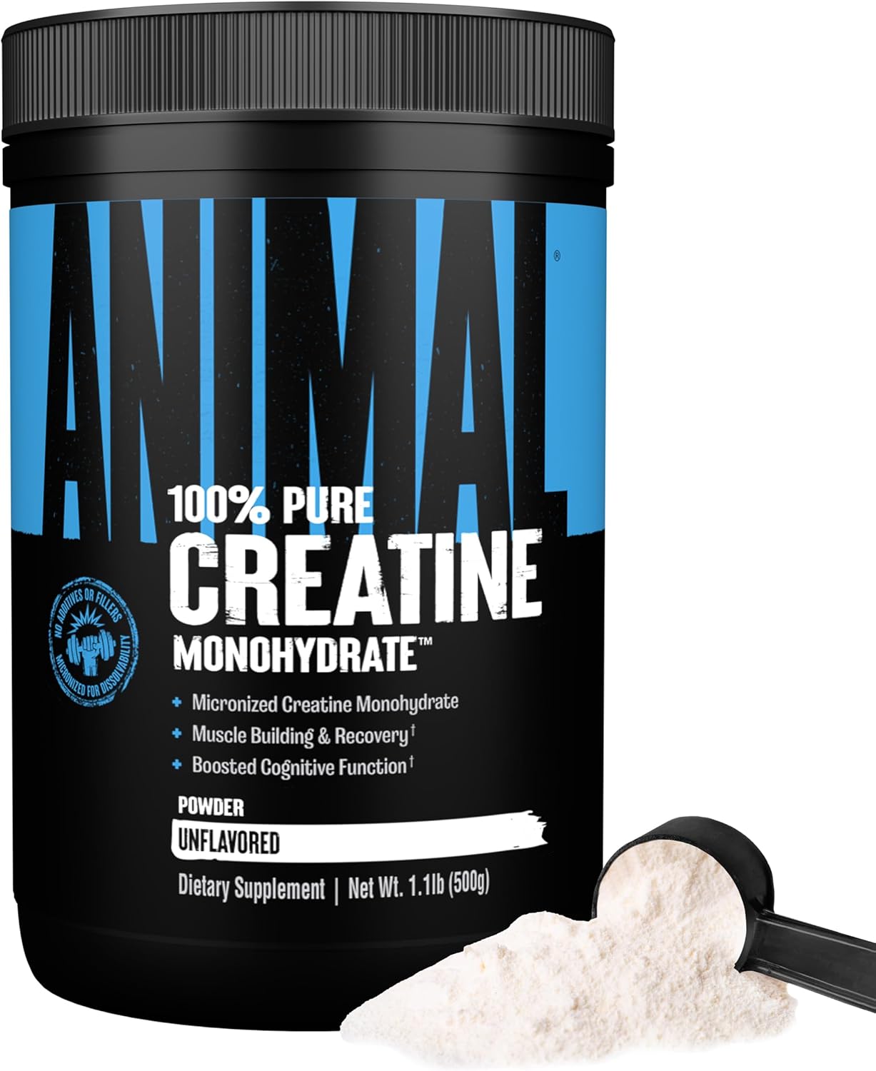 Animal Creatine Monohydrate Powder Unflavored, 500g