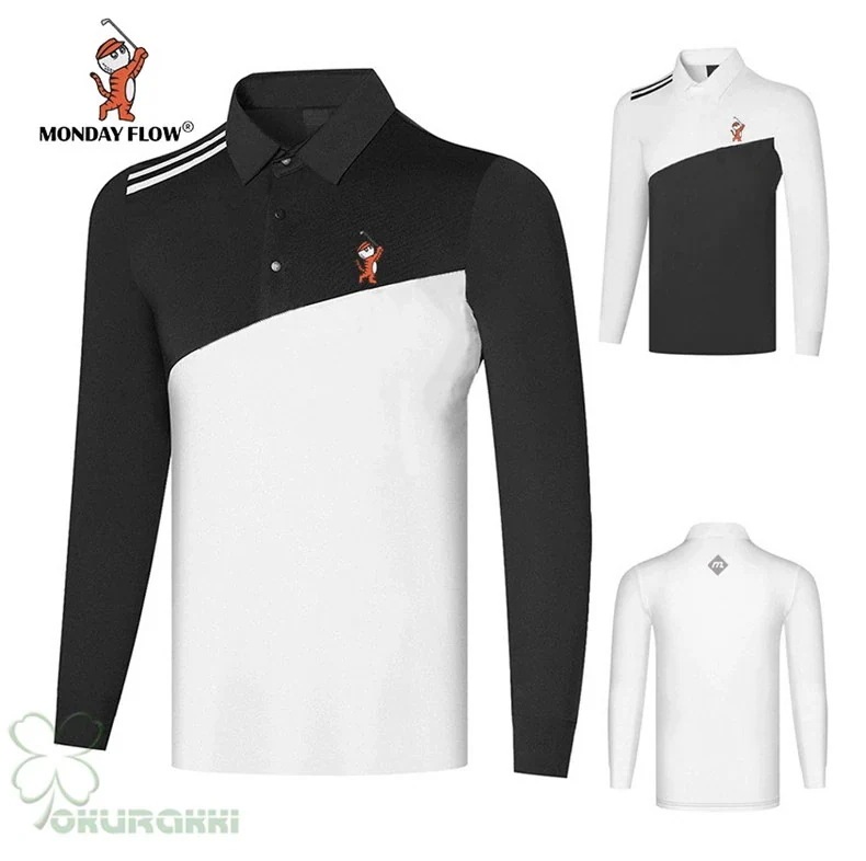 ゴルフ 長袖ポロシャツ ゴルフウェア シャツ メンズ ポロシャツ 春夏 新作モデル2503gflsn16