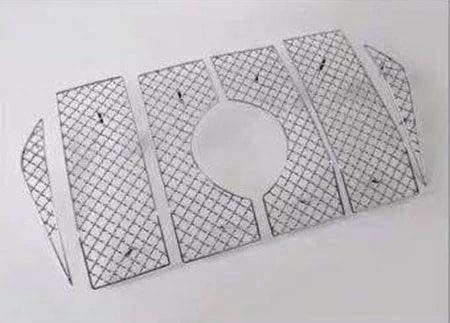 ランドクルーザープラド150系 PRADO 専用 フロントグリルガーニッシュ メッシュグリル ステンレス製 クローム 6P