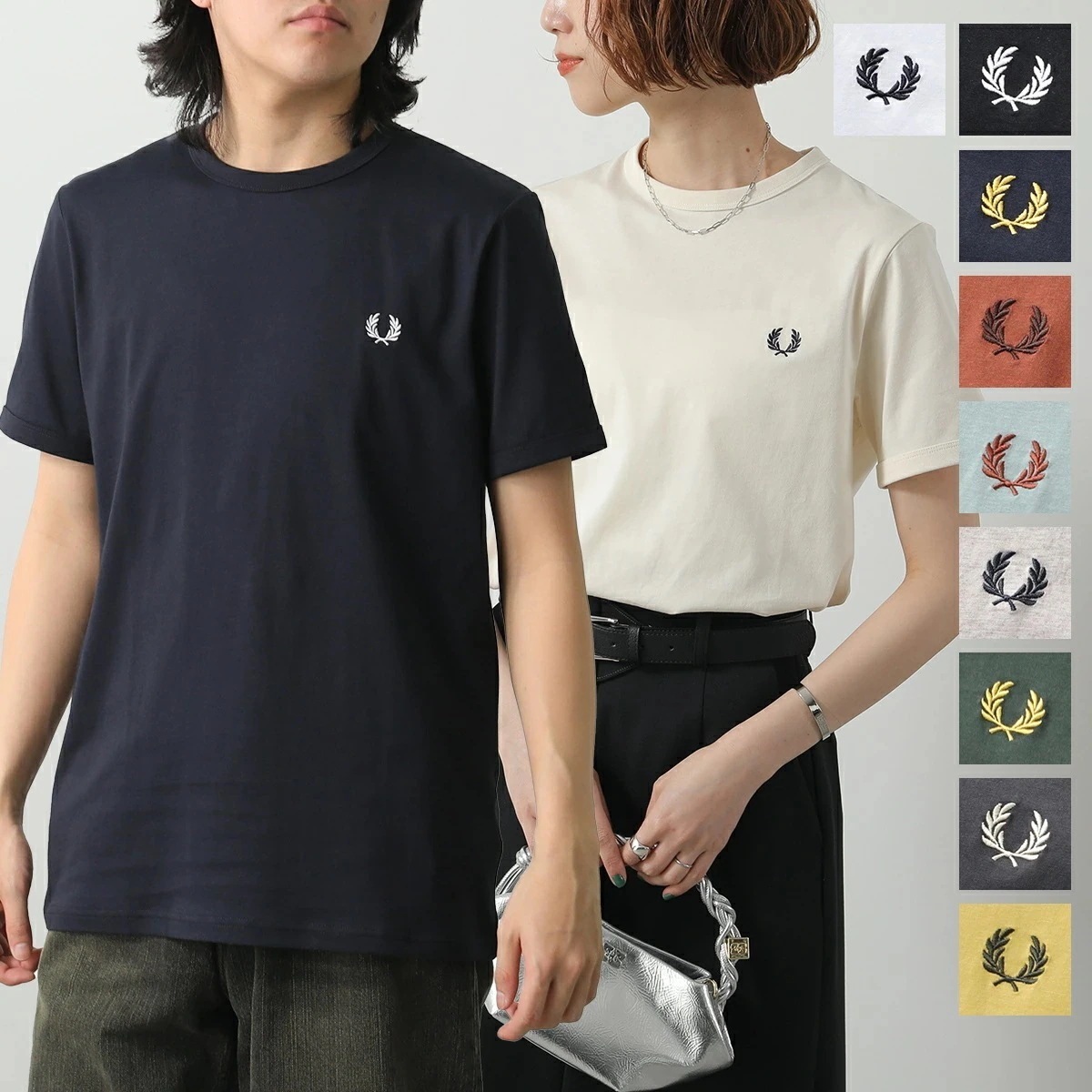 FRED PERRY フレッドペリー Tシャツ Ringer T-Shirt M3519 メンズ レディース カットソー ロゴ ローレルリース 刺繍 カラー11色