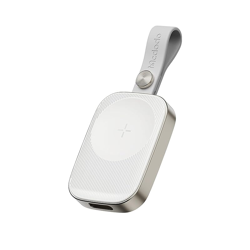 Mcdodo Appl-e Watch用 磁気充電器 USB-C(メス) マグネット式ワイヤレス充電器 最大3.5W出力 強力磁気 置くだけ充電器 ウォッチ充電器 半透明のデザイン 亜鉛合金素材 無線