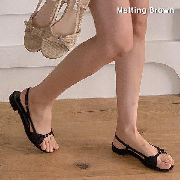 女性用夏サンダル ラタンサンダル K80