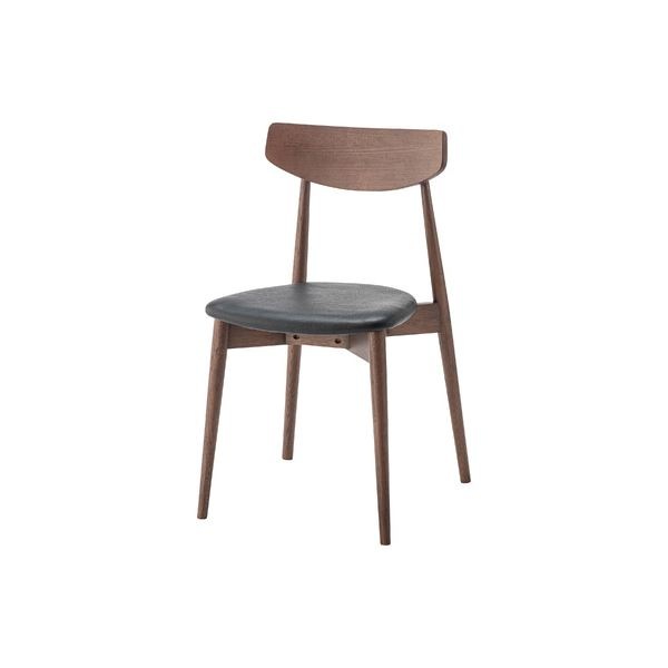 (まとめ) ダイニングチェア ブラウン スタッキング可 完成品 (×2セット)