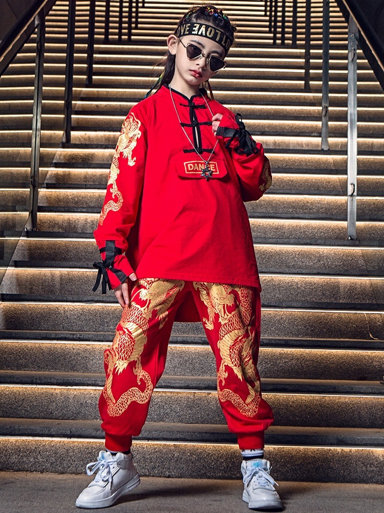 キッズ ダンス衣装 ヒップホップ 花柄シャツ セットアップ HIPHOP ダンスシャツ へそ出し タ27