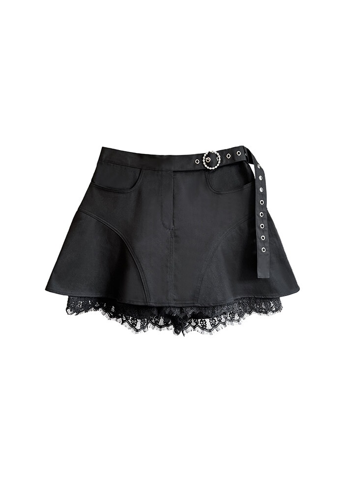 FW 22 TWINKLE BUCKLE PANTSKIIRT BLACK