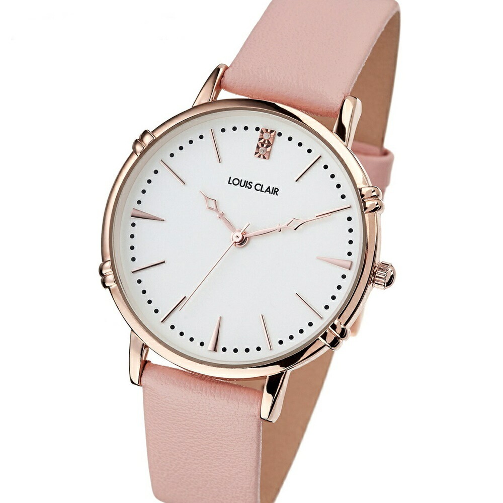時計収納BOX付 国内正規品 ルイクレール 時計 レディース 腕時計 手表 Rosiers ロジエ ピンクゴールド ピンク レザー 革 CL02-PL 誕生日ギフト 記念日 ポイント消化