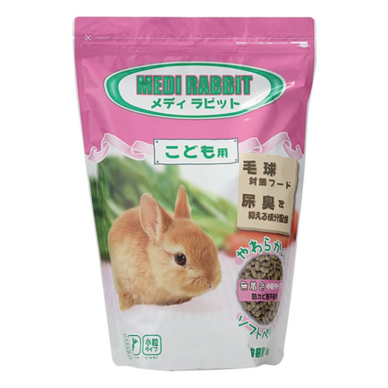 （まとめ買い）ニチドウ メディラビット ベビー 1kg ウサギ用フード [x4]