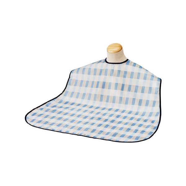 （まとめ）ソフラピレンエプロンボーダーチェック ブルー[x5セット] 7,510円