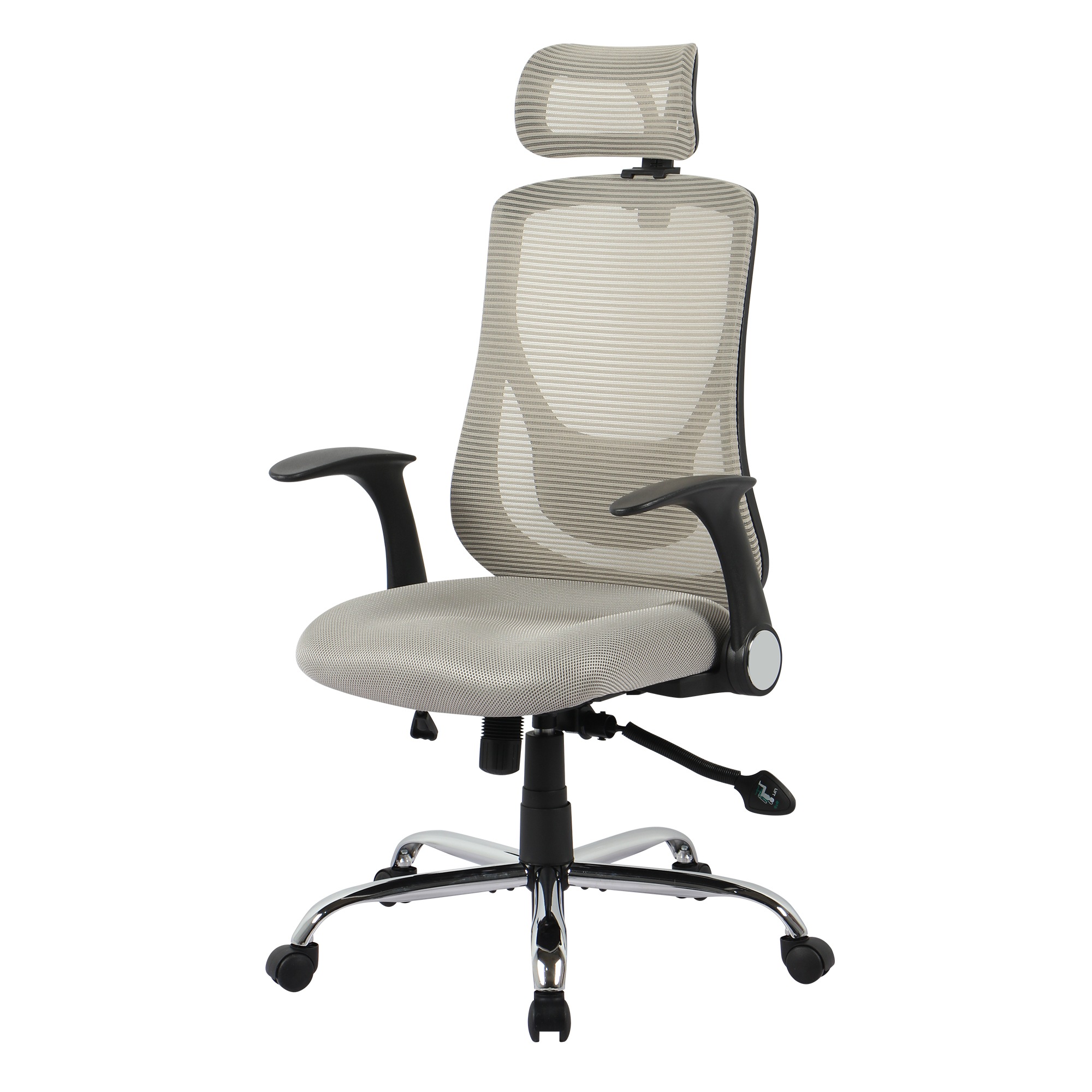 【国内発送】860グレージュ 【人気商品】オリジナル設計 オフィスチェア メッシュ ハイバック ロッキング
