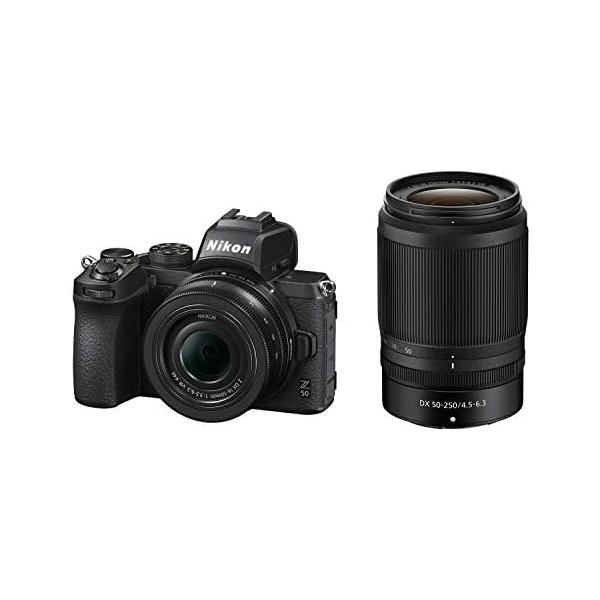 【中古】Nikon ミラーレス一眼カメラ Z50 ダブルズームキット NIKKOR Z DX 16-50mm+NIKKOR Z DX 50-250mm付属 Z50WZ ブラック