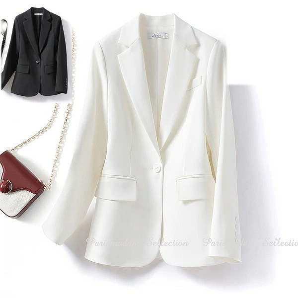 「超お得」テーラードジャケット　シングル　定番ジャケット ブレザー　ビジネス　大きいサイズ有りSからXXL　ほっそり効果大 20代30代40代50代60代