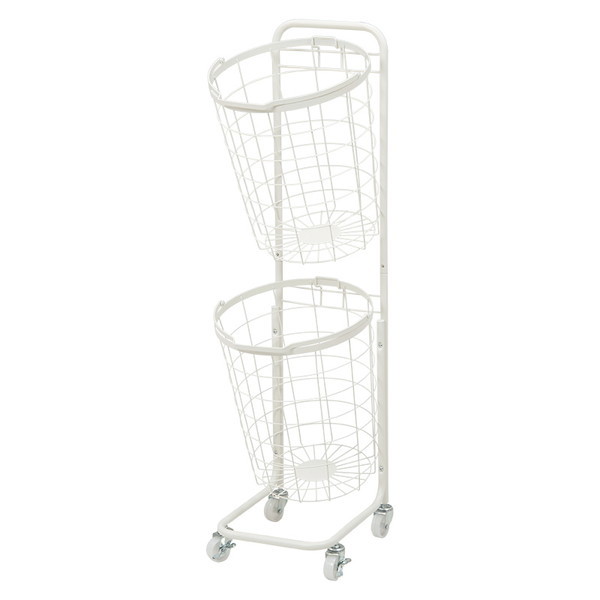 KR-3972WH 2段ランドリーラック ホワイト メーカー直送