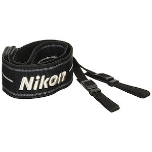 Nikon ネックストラップ 一眼レフミラーレス用 45mm幅 ニコンロゴ ワイドデジタルストラップ ブラック 7054