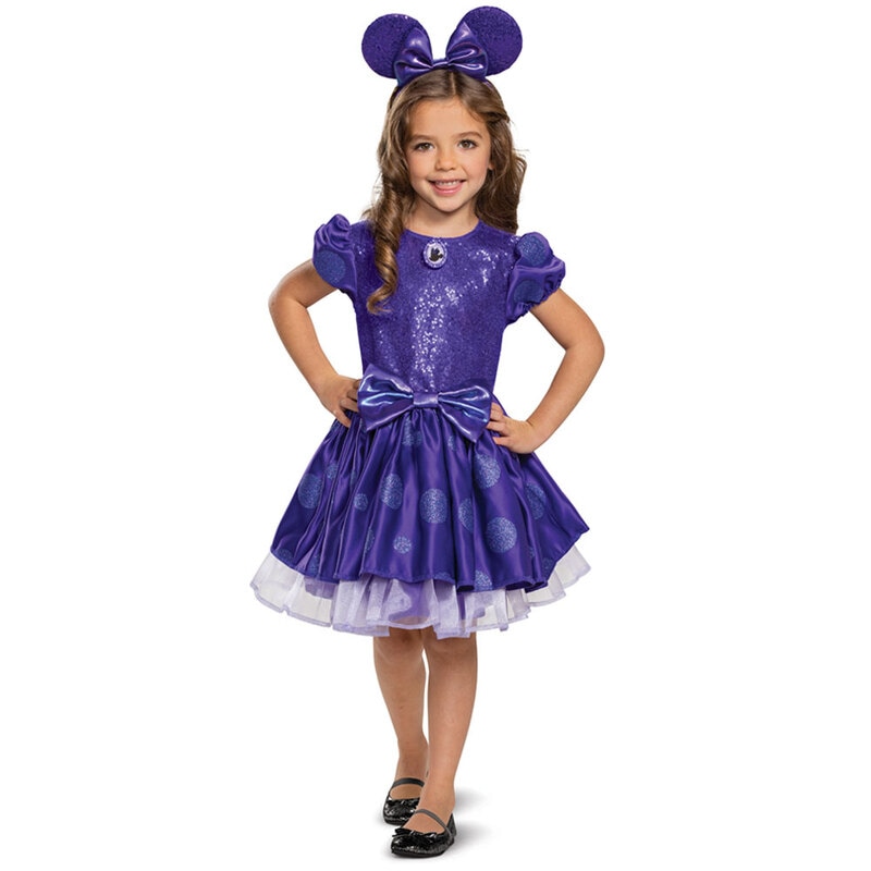 コスプレ 仮装 ミニー ポーションパープル デラックス 子供用 M 【 コスプレ 衣装 ハロウィン 仮装 コスチューム 子供 アニメ ディズニー グッズ キッズ 正規ライセンス品 子ども用 こども 女